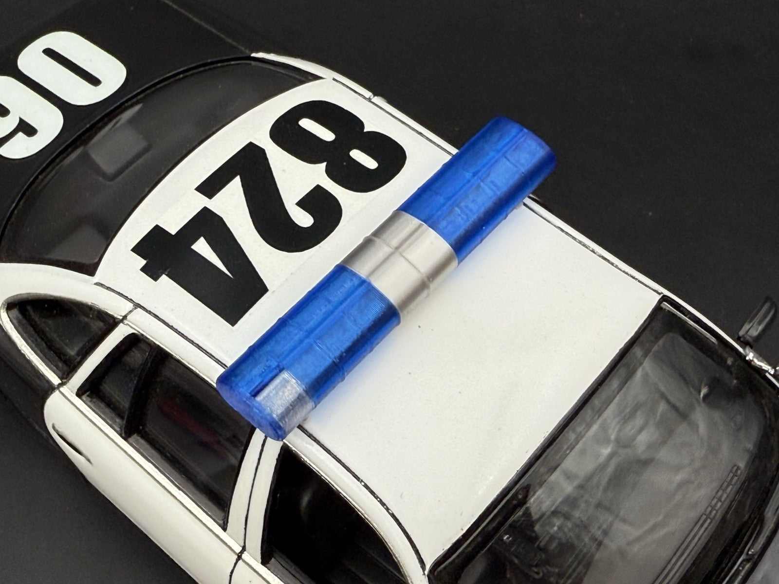 1/24 1/25 Blue Clear Chrome Federal Signal Aerodynic Lightbar Police Hawaii 241613