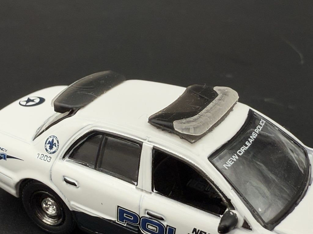 1/64 Front & Back Whelen Fast Trax Lightbars Police Greenlight Crown Victoria4
