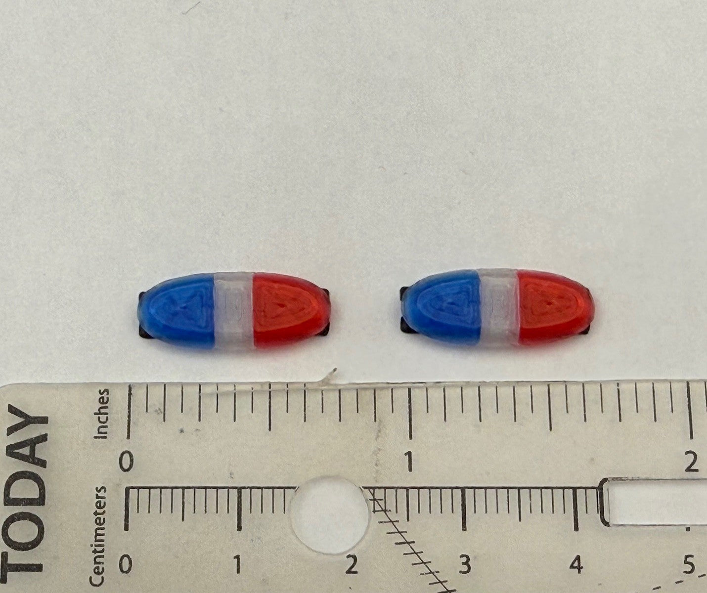 2-Pack 1/64 Scale Model Red Blue Federal Vista Lightbar Police Car 6412BCR1