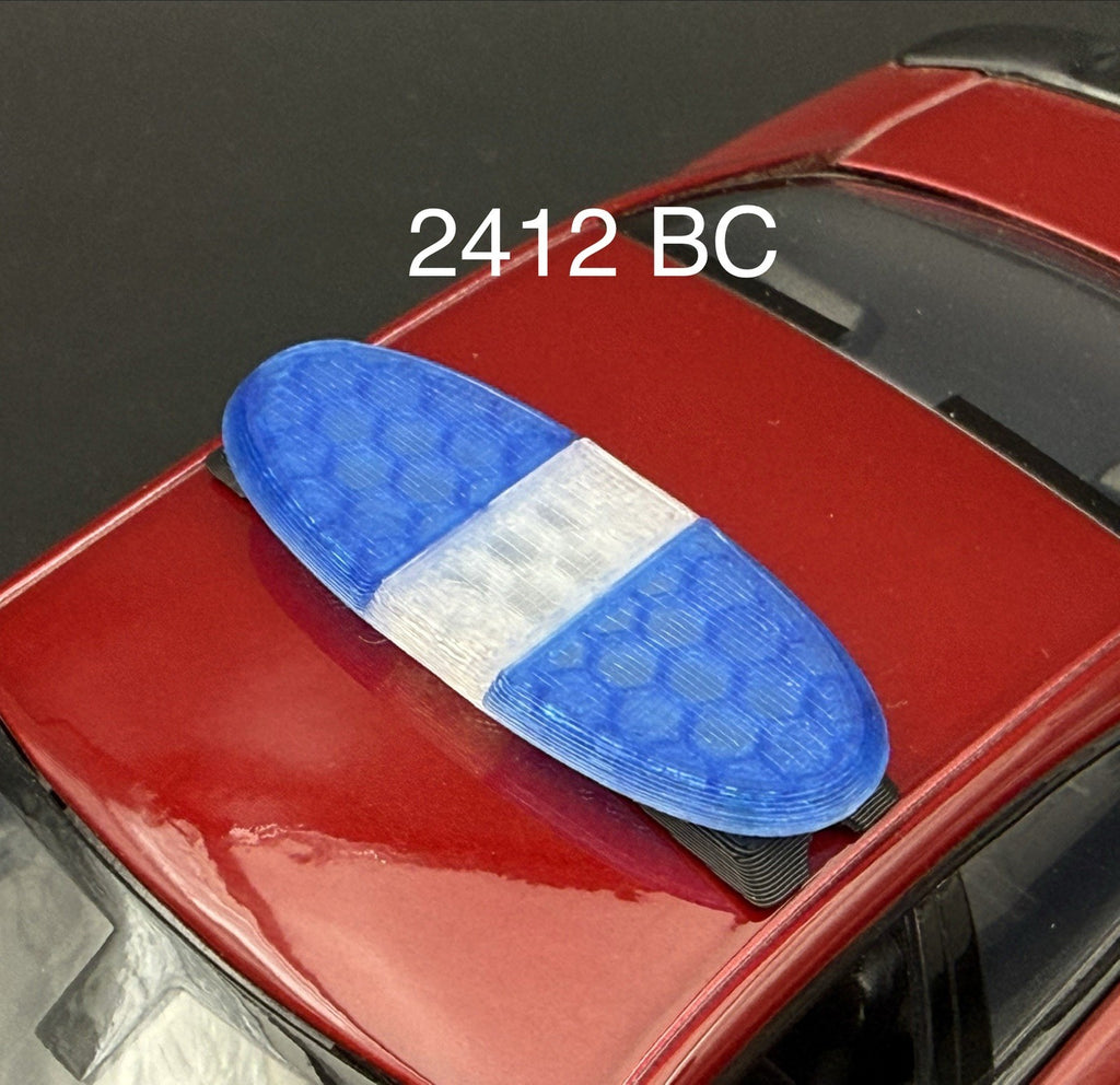 1/24 25 Scale Model LED Ready Blue Federal Signal Arjent Lightbar Police 2412BC0