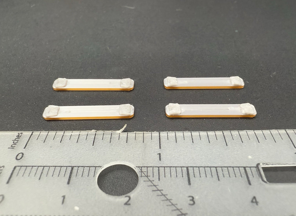 4 Pack 1/87 HO Scale Amber LED Style Long Whelen Lightbar Construction Work Tow3