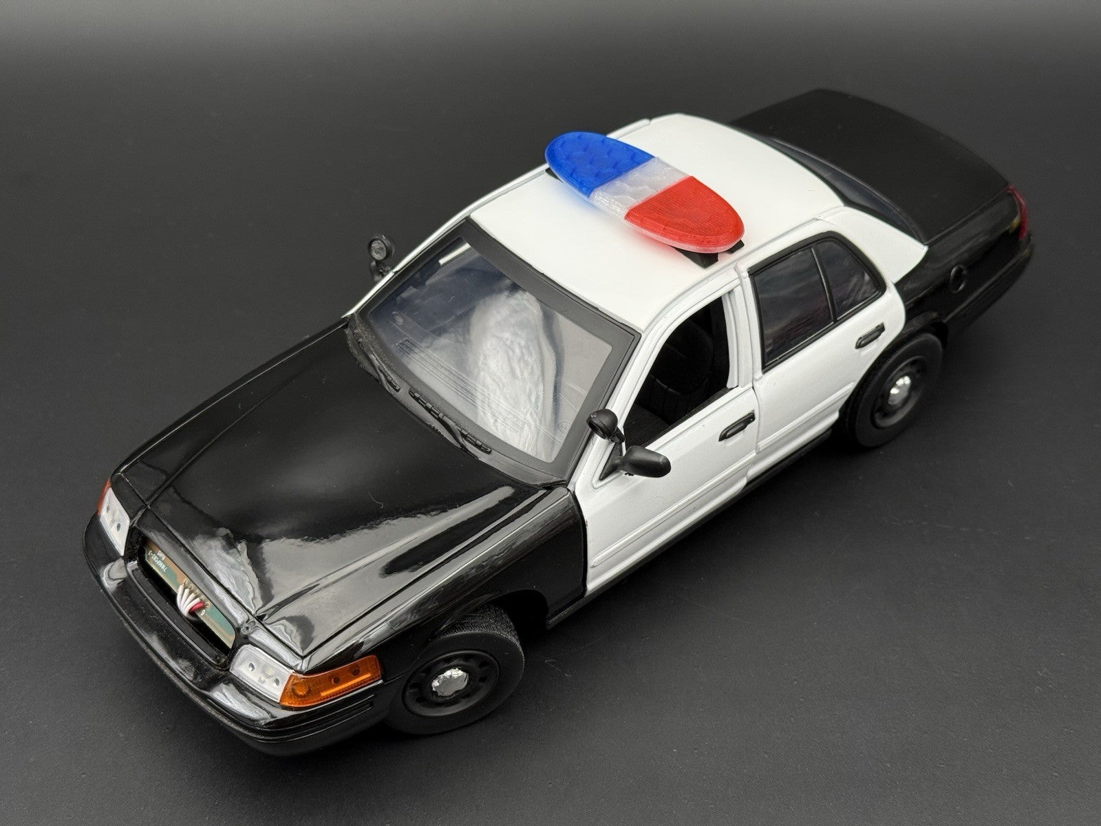 1/18 Federal Arjent Lightbar For WCC / Motormax PCB Blue Clear Red Police4