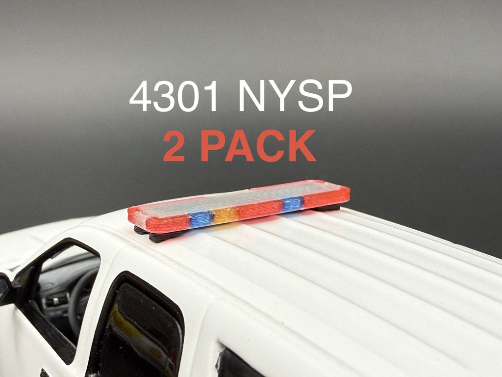 2 Pack 1/43 O Scale SUV NYSP Whelen Liberty Lightbar New York State Police 43010