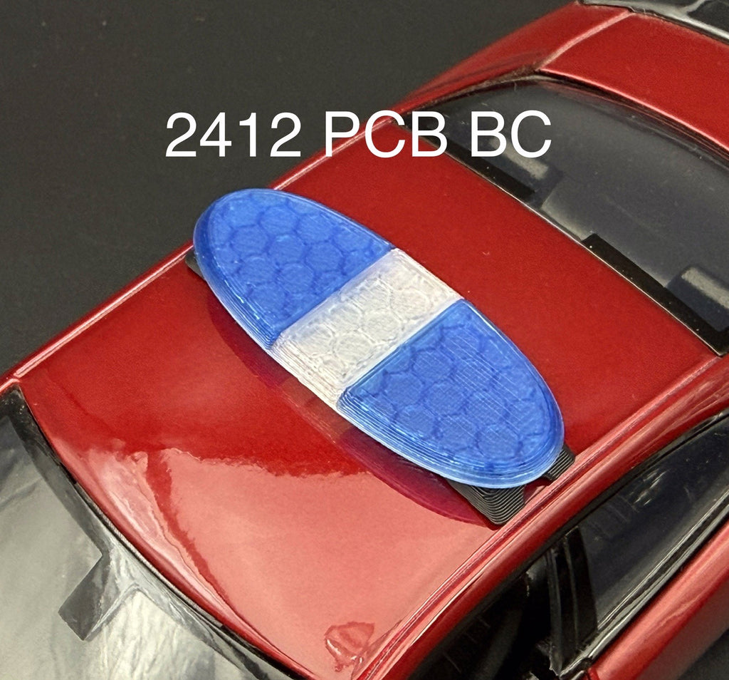 1/24 25 PCB Ready Blue Federal Signal Arjent Lightbar Police SUV 2412PCBBC0