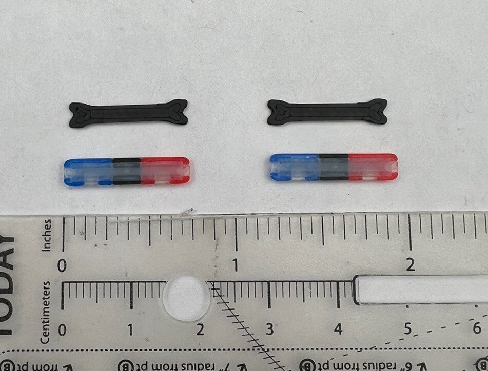 2-Pack 1/64 Scale Model Whelen Edge Lightbar Blue Red Police SUV Car 6409BR11