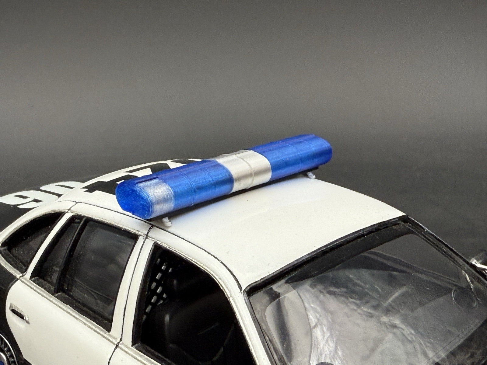 1/24 1/25 Blue Clear Chrome Federal Signal Aerodynic Lightbar Police Hawaii 241615