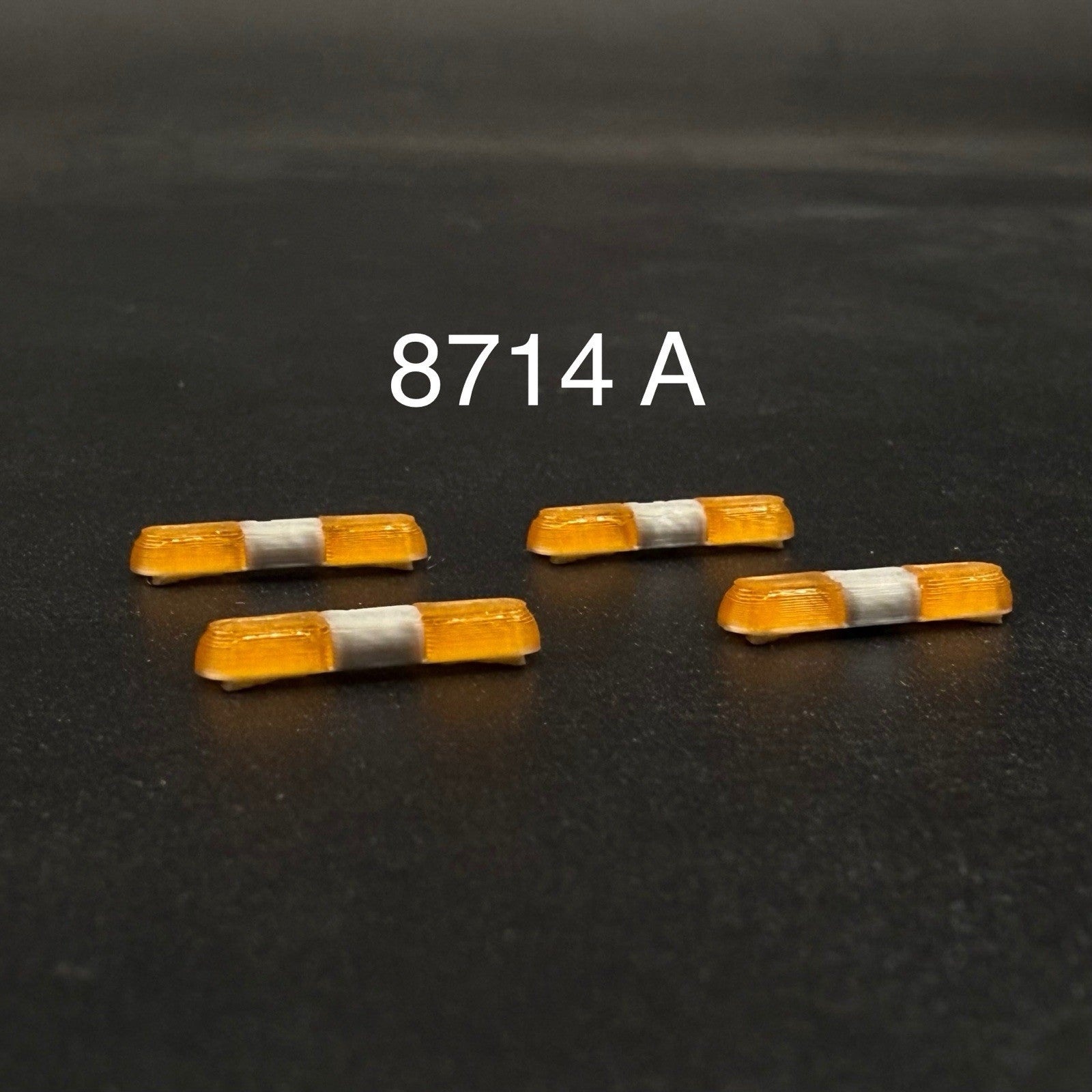 4 Pack 1/87 HO Amber 8000 80H 90H Lightbar Work Truck Tow Construction Security0