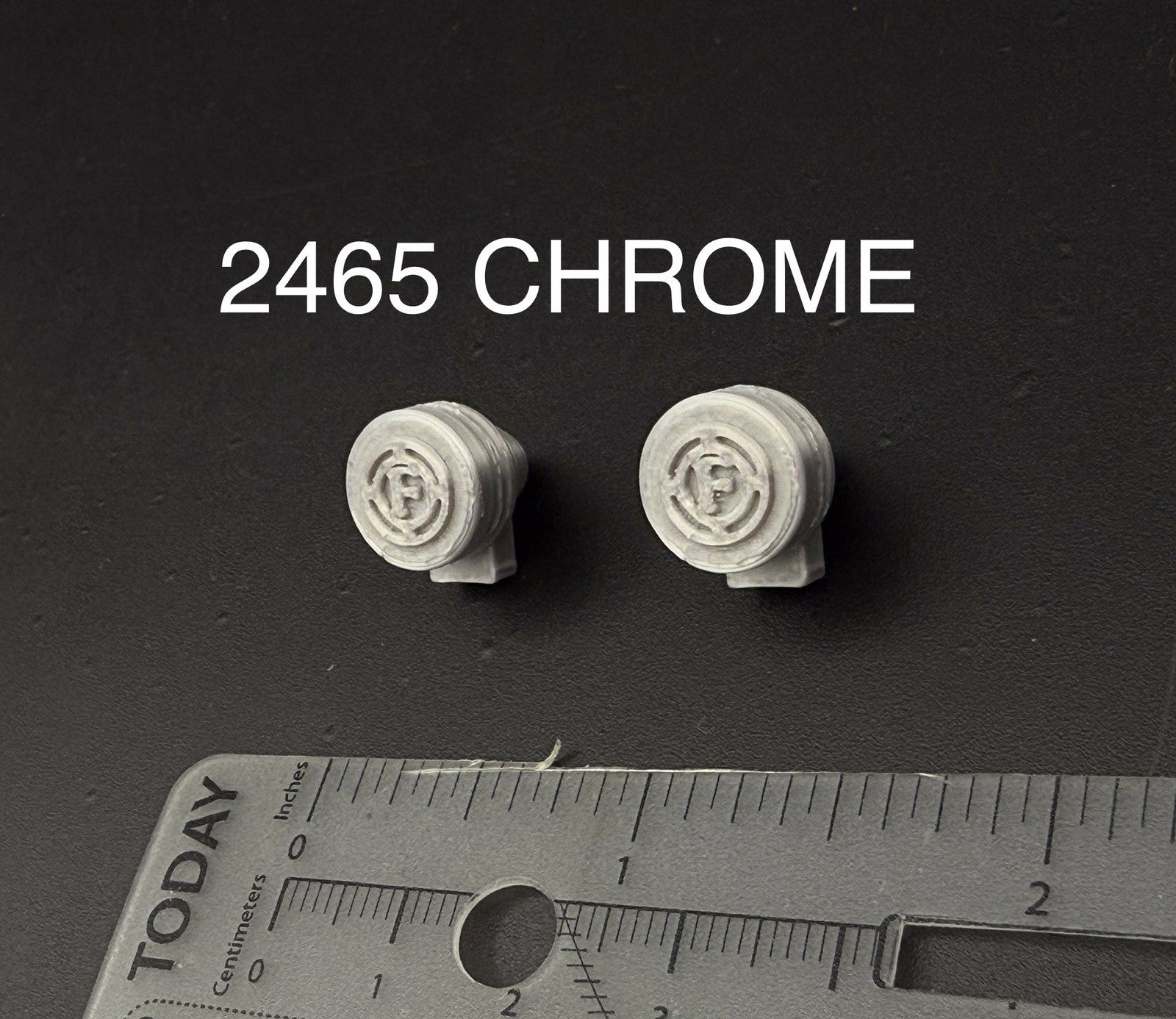 2 Pack 1/24 1/25 Scale Federal Q Q2B Siren Fire Engine Truck Kitbash 2465CHROME0