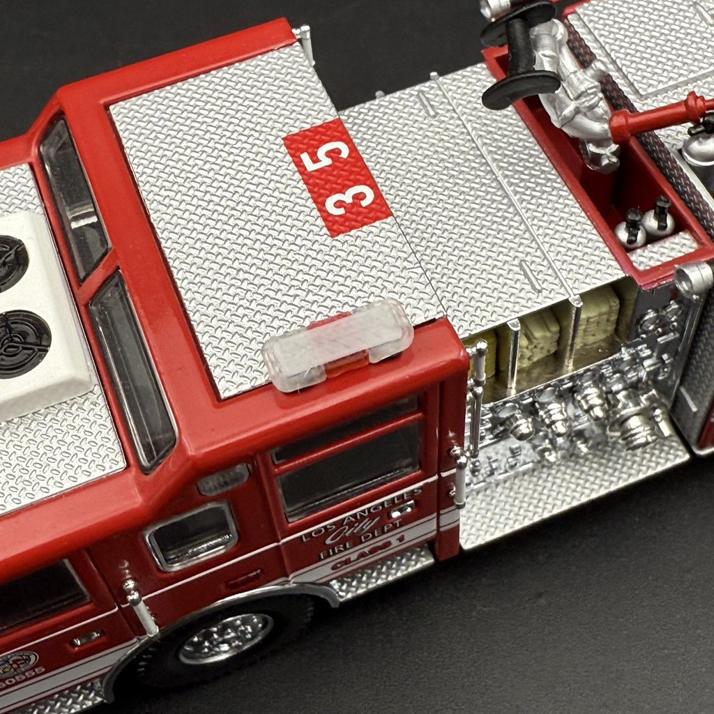 2 Pack 1/64 Mini Whelen Edge Clear Red Clear Lightbar Gray Top Police Fire EMS6