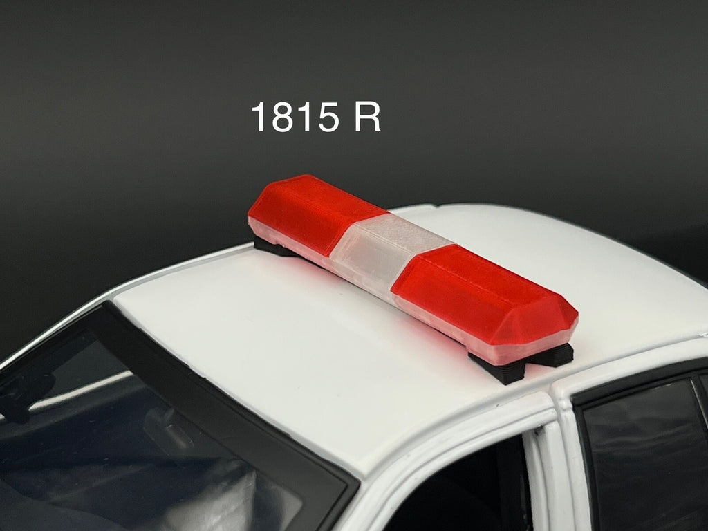 1/18 Scale Clear Red Code 3 MX7000 Lightbar W/ Internal Lens Police Sheriff Fire0