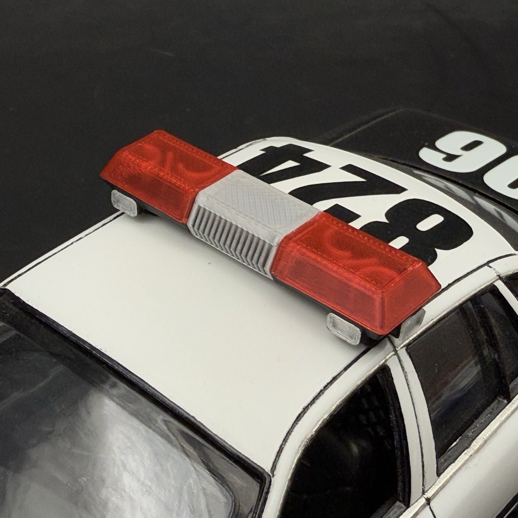 1/24 25 Scale Red Chrome Streethawk Lightbar New York Police Sheriff Fire2