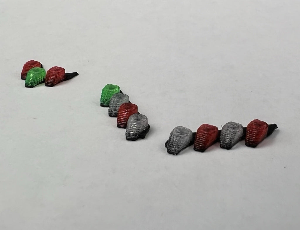 3 Pack 1/64 Chicago Fire CFD Green Red Split Vector Lightbar Truck Engine Code 32