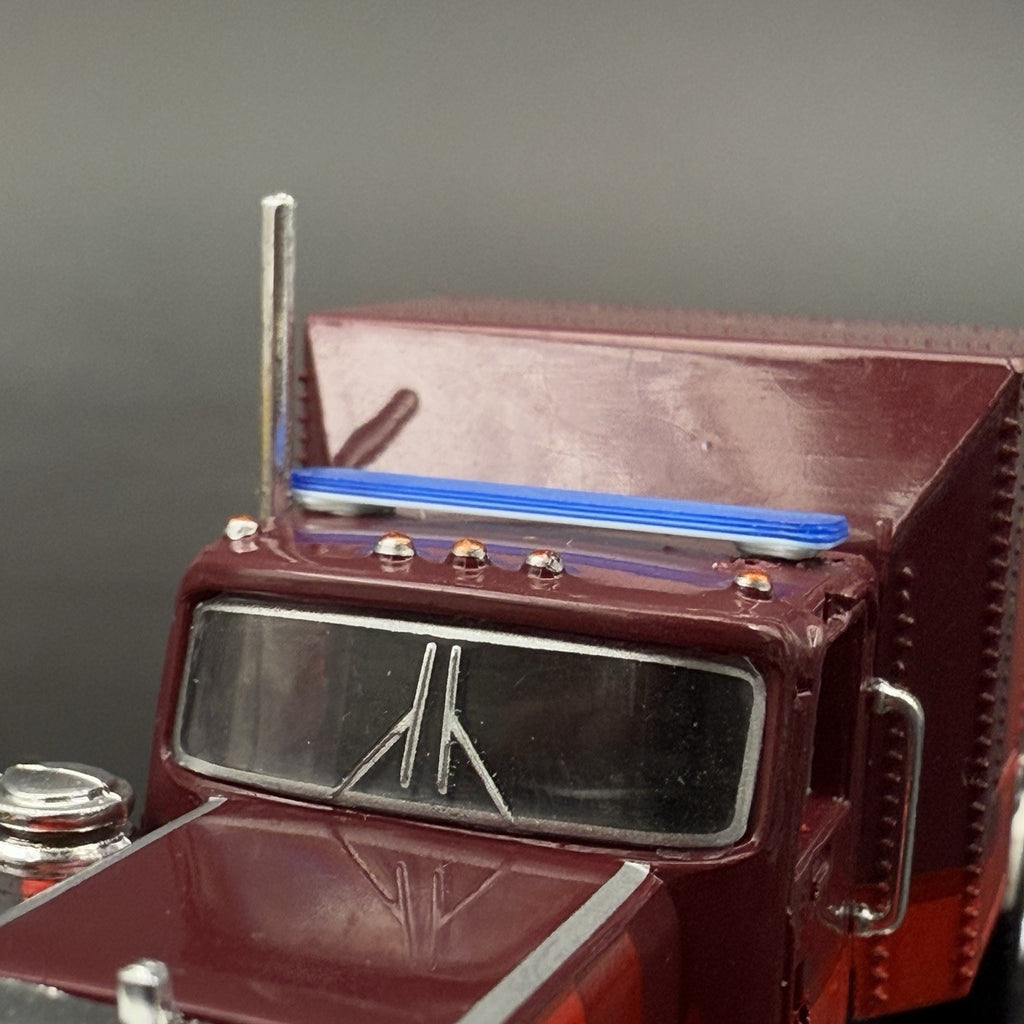 4 Pack 1/87 HO Scale Blue LED Style Long Whelen Lightbar Police Fire 87064