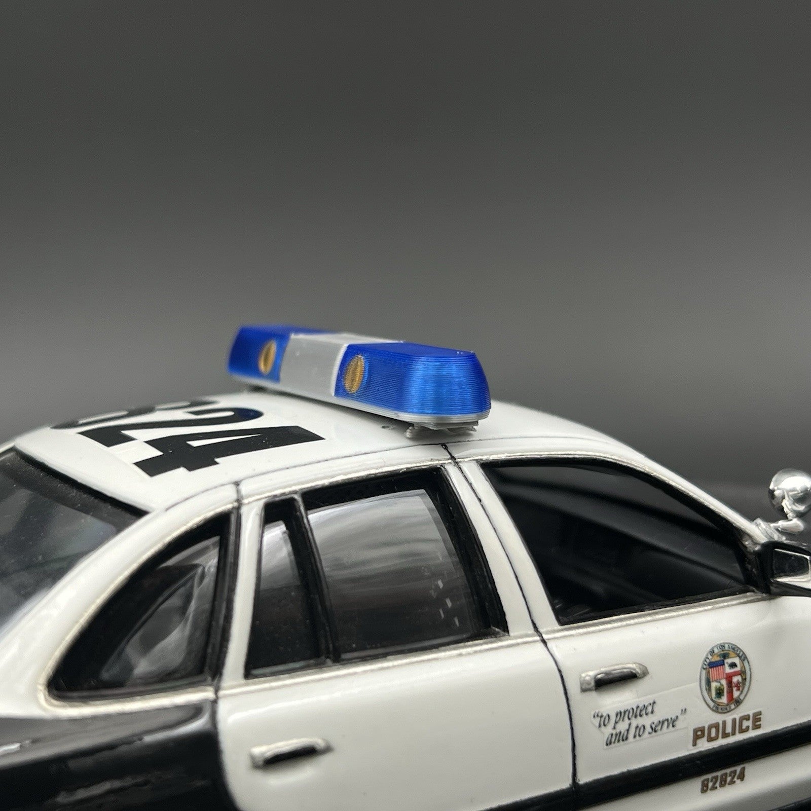 1/24 1/25 Blue Whelen 80H 90H 8000 Lightbar Police Sheriff Fire Highway Patrol17