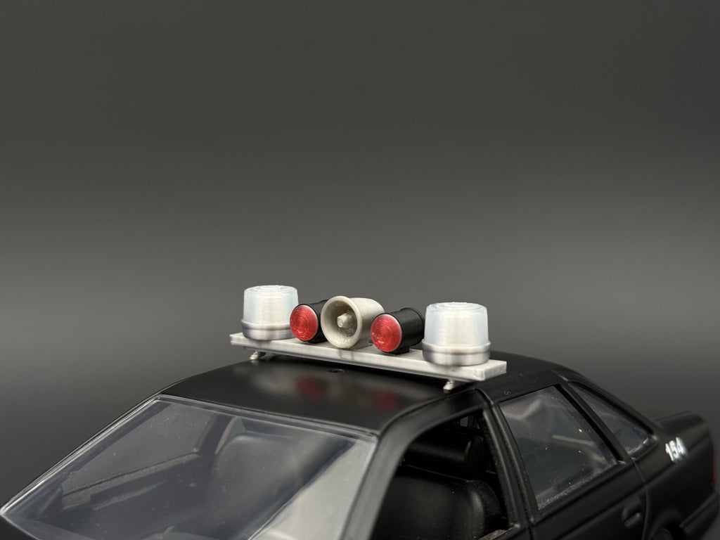 1/24 25 Scale Model Clear Mars Skybolt Beacon Lightbar Speaker Police 2433C3