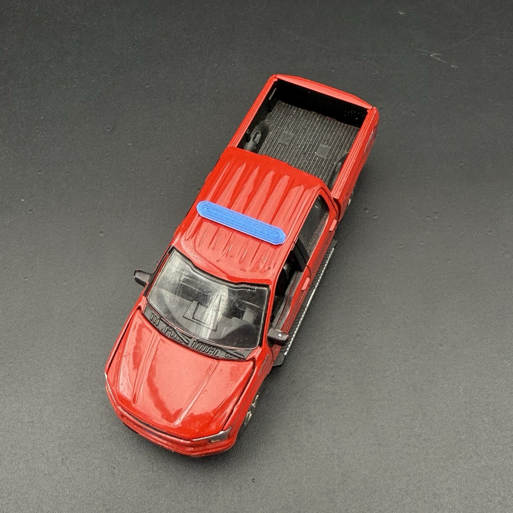 2 Pack 1/64 Blue LED Style Narrow Lightbar Greenlight Fire Police Ambulance SUV8