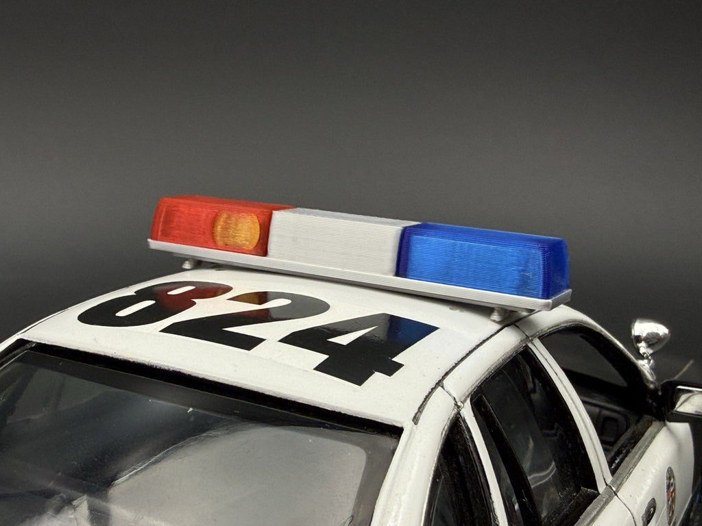 1/24 25 Blue Red California Twinsonic Lightbar Police Sheriff Highway Patrol7