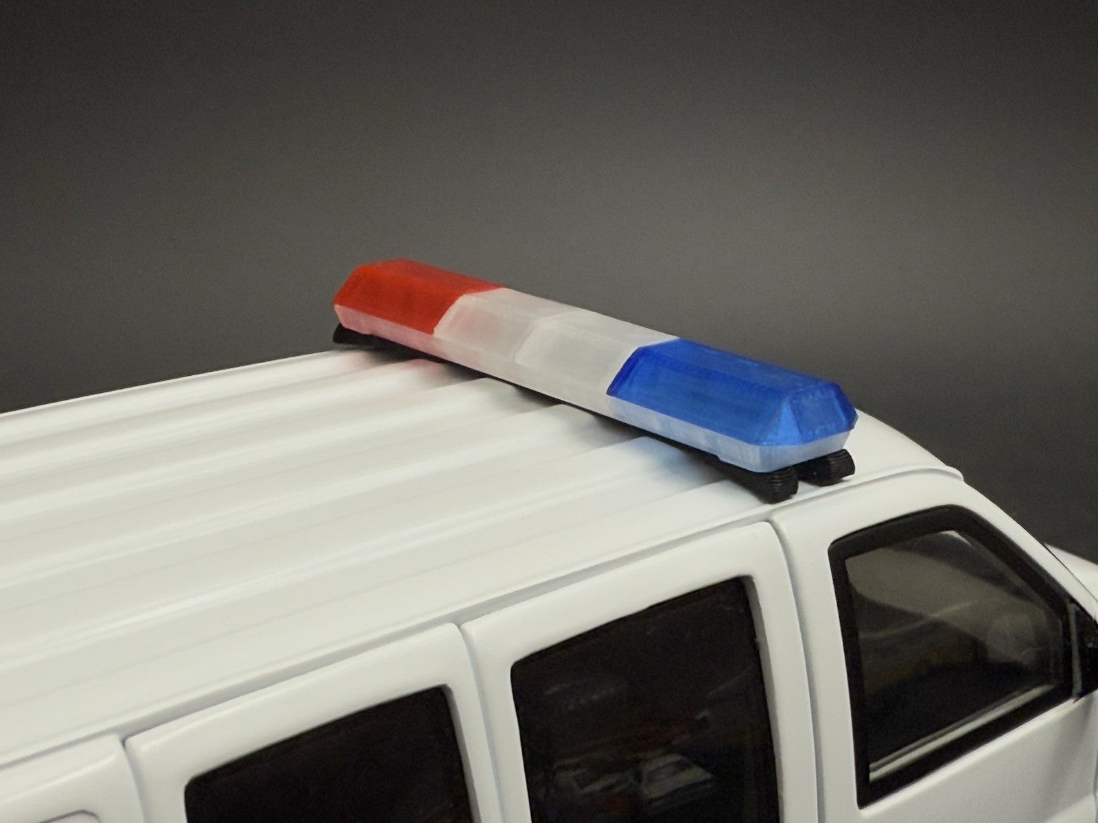 1/24 25 Scale Model Blue Clear Red Code 3 MX7000 XL Lightbar Truck Width 58” 8