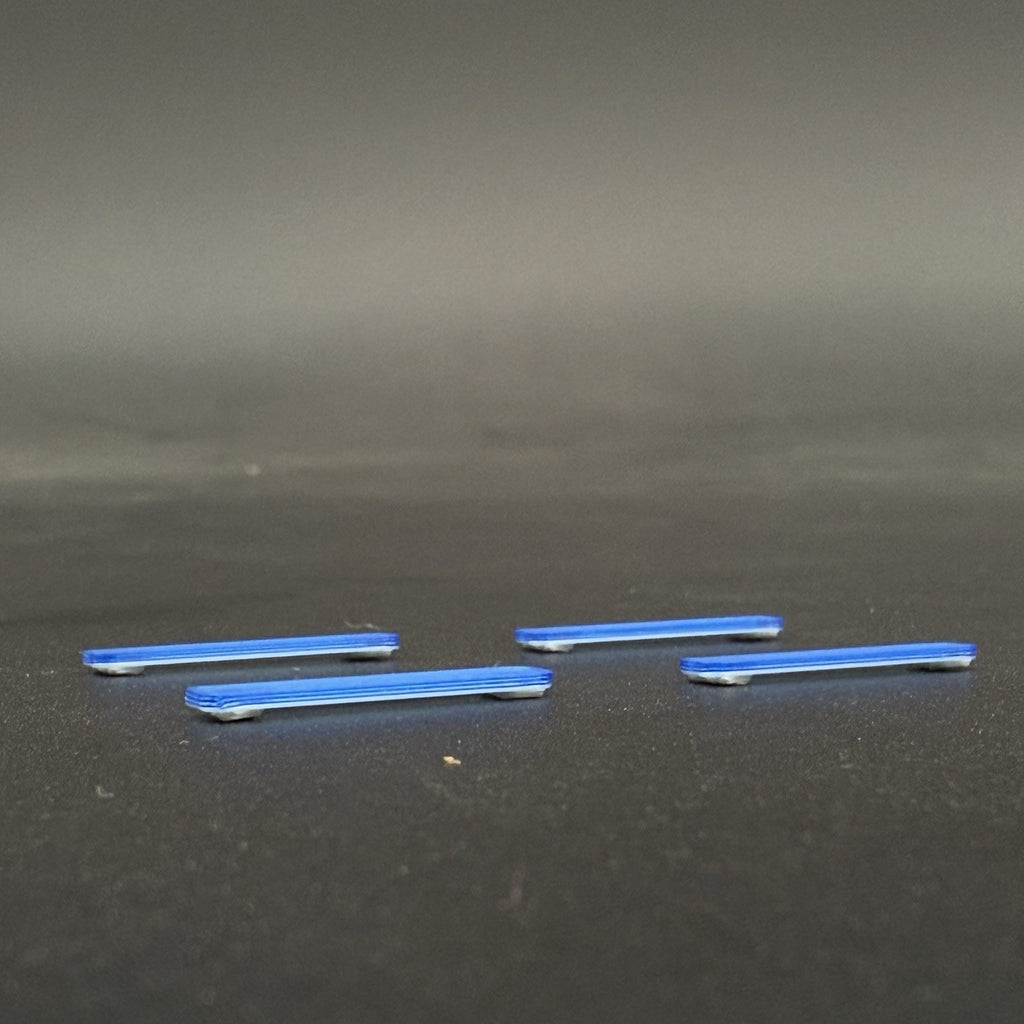 4 Pack 1/87 HO Scale Blue LED Style Long Whelen Lightbar Police Fire 87062