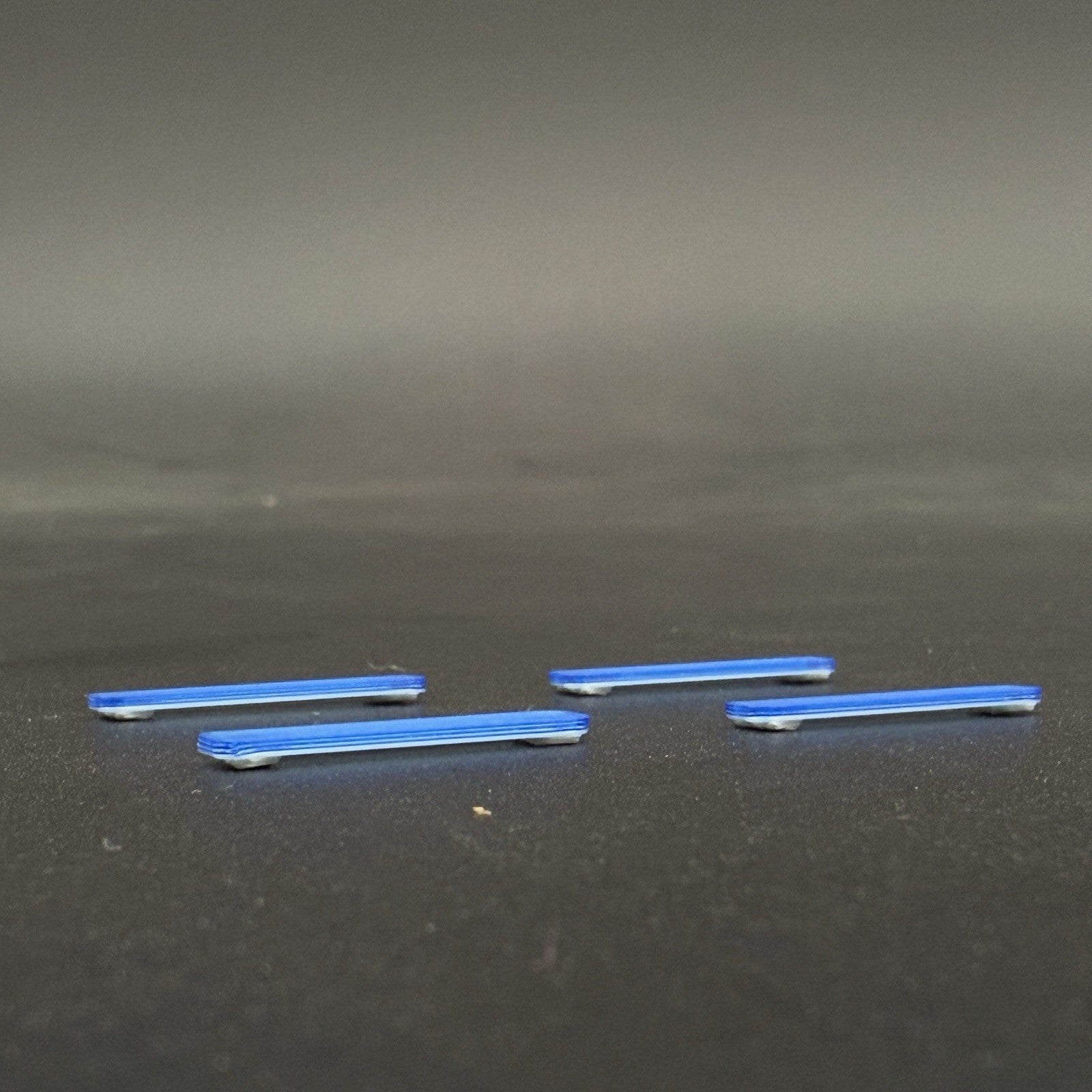 4 Pack 1/87 HO Scale Blue LED Style Long Whelen Lightbar Police Fire 87062