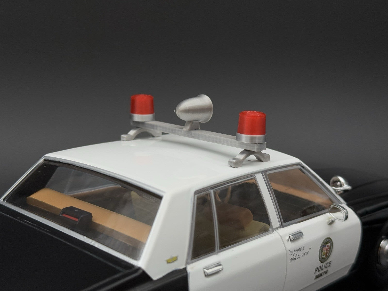1/24 25 Scale Model Federal Red Twin Beacon Ray Police Lightbar Visibar 2456R8