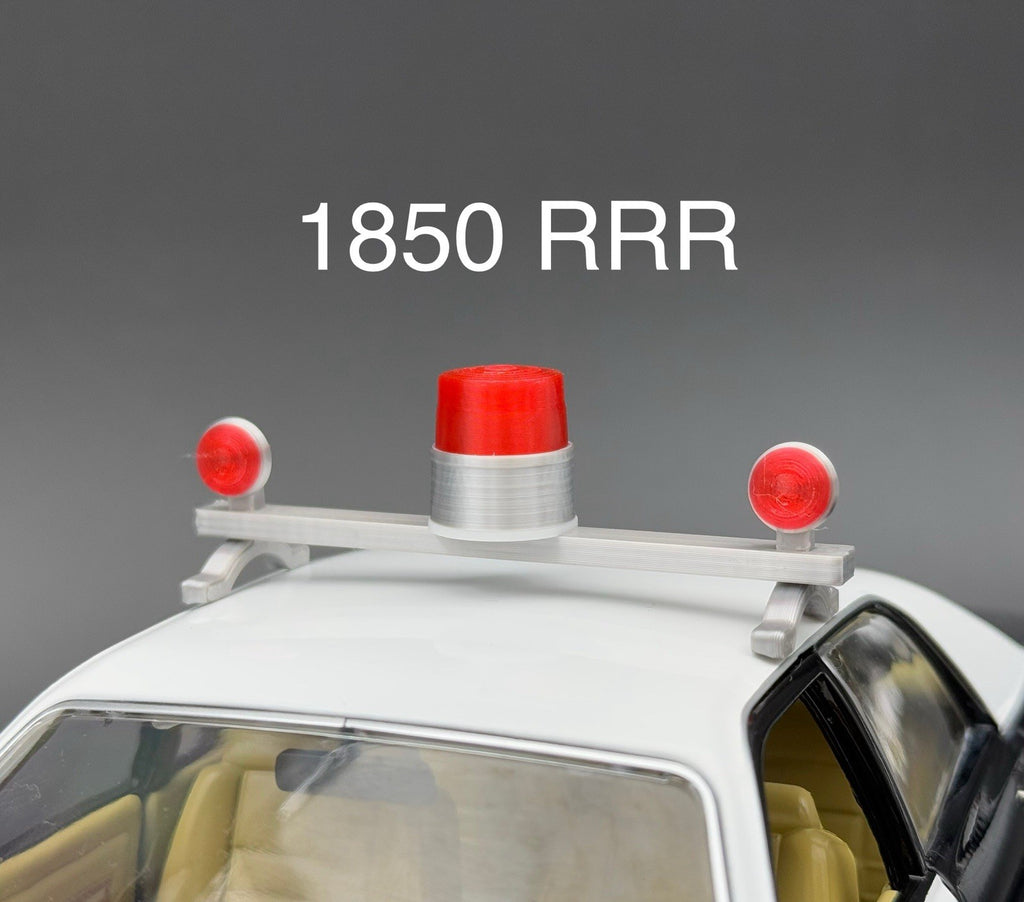 1/18 LED Ready Federal Visibar CJ 184 284 Red Beacon Red Lollipop Police Light0