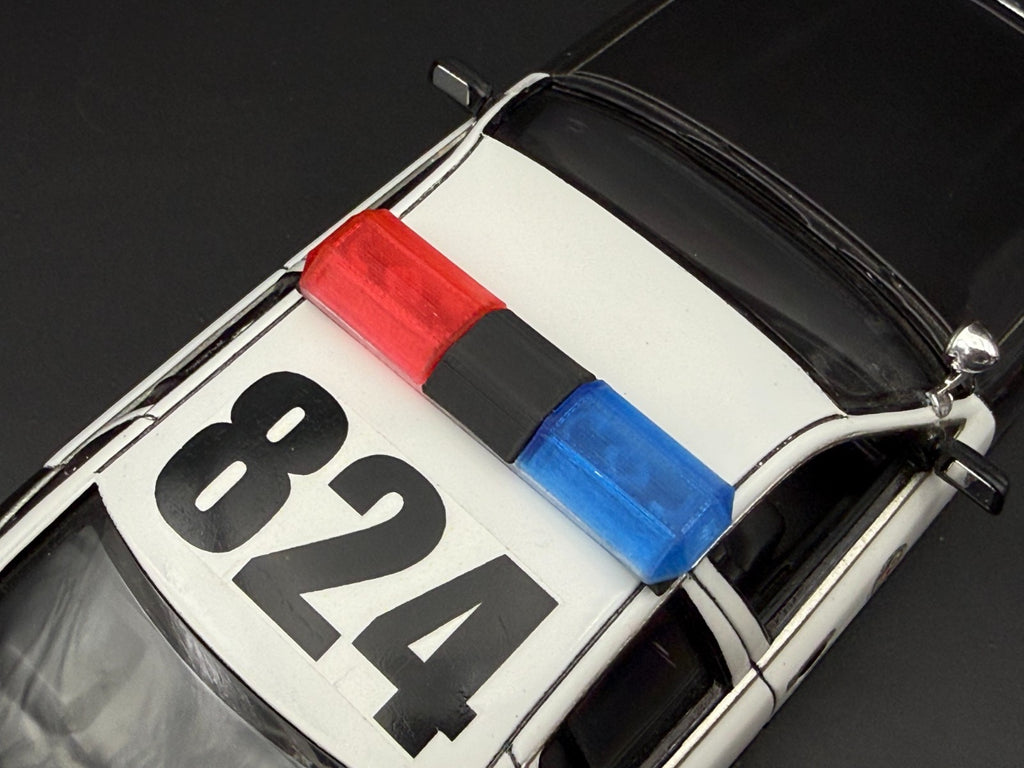 1/24 25 Scale Model Blue Red Black Code 3 Excalibur Lightbar Police 2415BRBLACK4