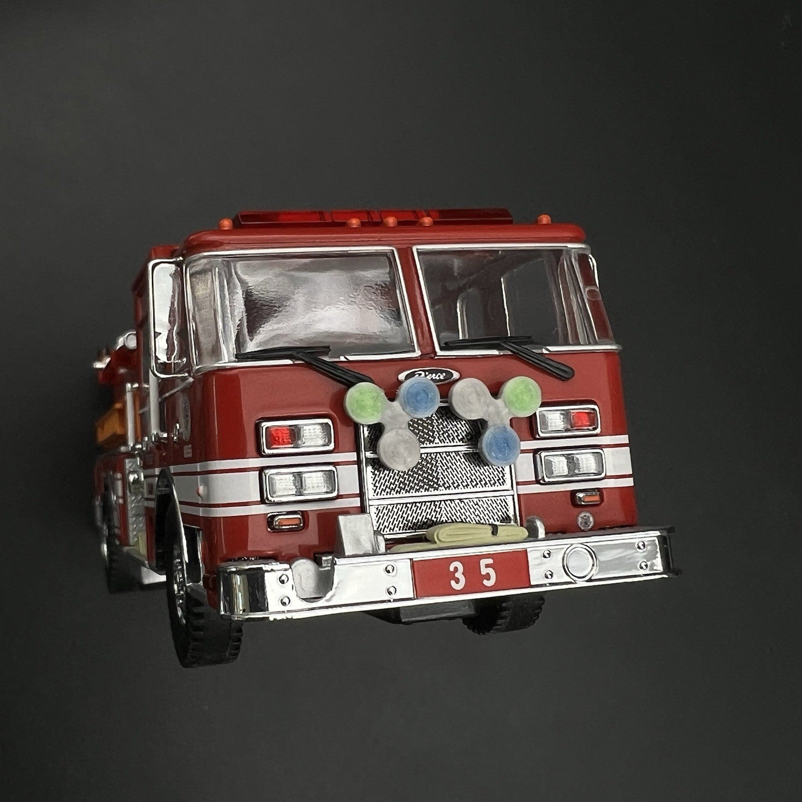 2 Pack 1/64 Roto Ray Green Clear Blue Code 3 Fire Truck Engine Chicago Illinois3