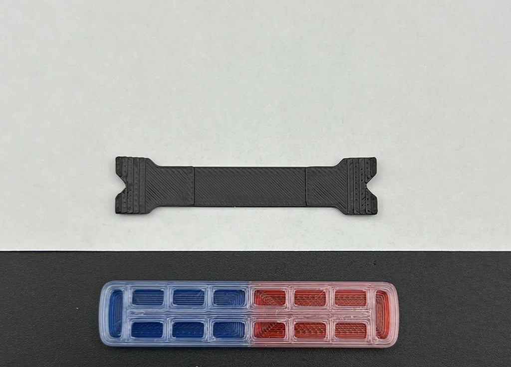 2-Pack 1/43 Scale Model Tahoe Width XL Legend Lightbar Blue Red Police 4340BR2