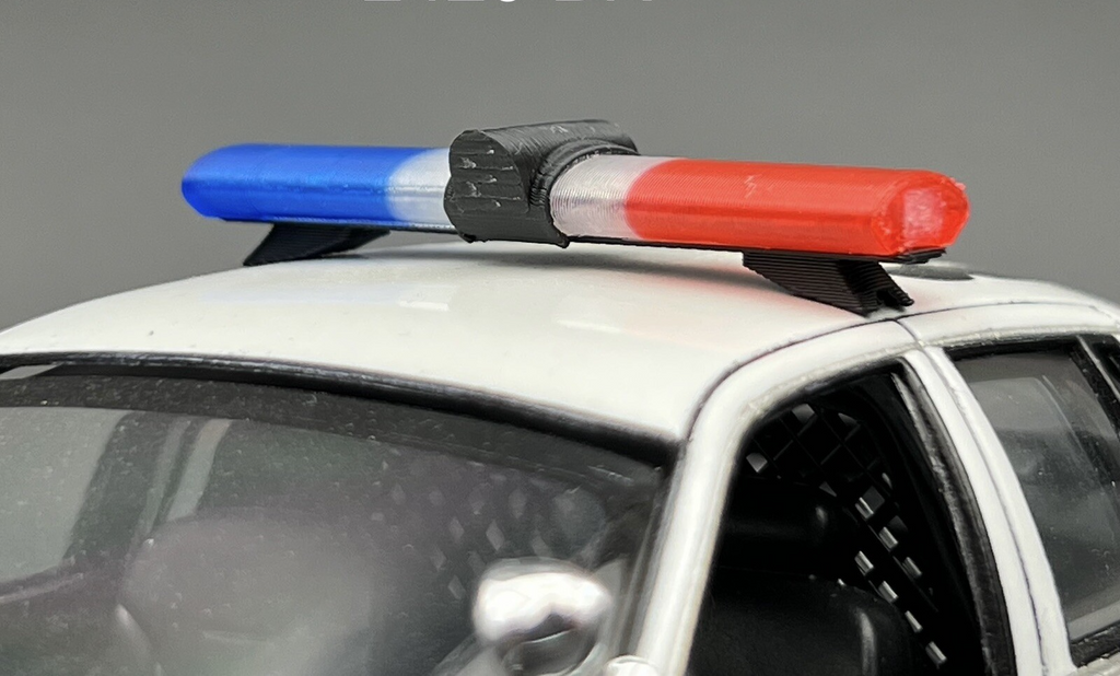 1/10 LED Ready Jetsonic Lightbar Blue Clear Red Highway Patrol Police 1007BCR0