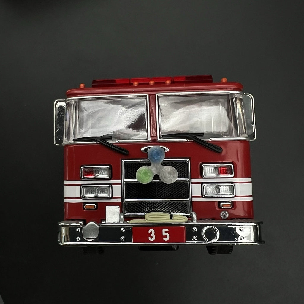 2 Pack 1/64 Roto Ray Green Clear Blue Code 3 Fire Truck Engine Chicago Illinois1