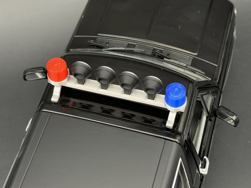 1/24 Scale Model Twin Beacon Ray Blue Red Police Lightbar Visibar 2461 LAPD12
