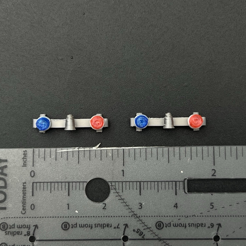 2 Pack 1/64 Blue Red Mars Skybolt Beacon Lightbar Siren Speaker Police Sheriff1
