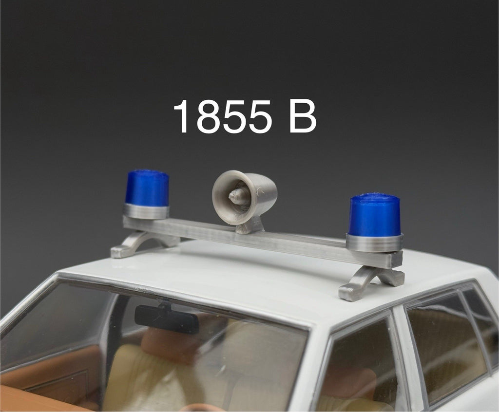 1/18 LED Ready Federal Blue Twin Beacon Ray Speaker Police Lightbar Visibar0