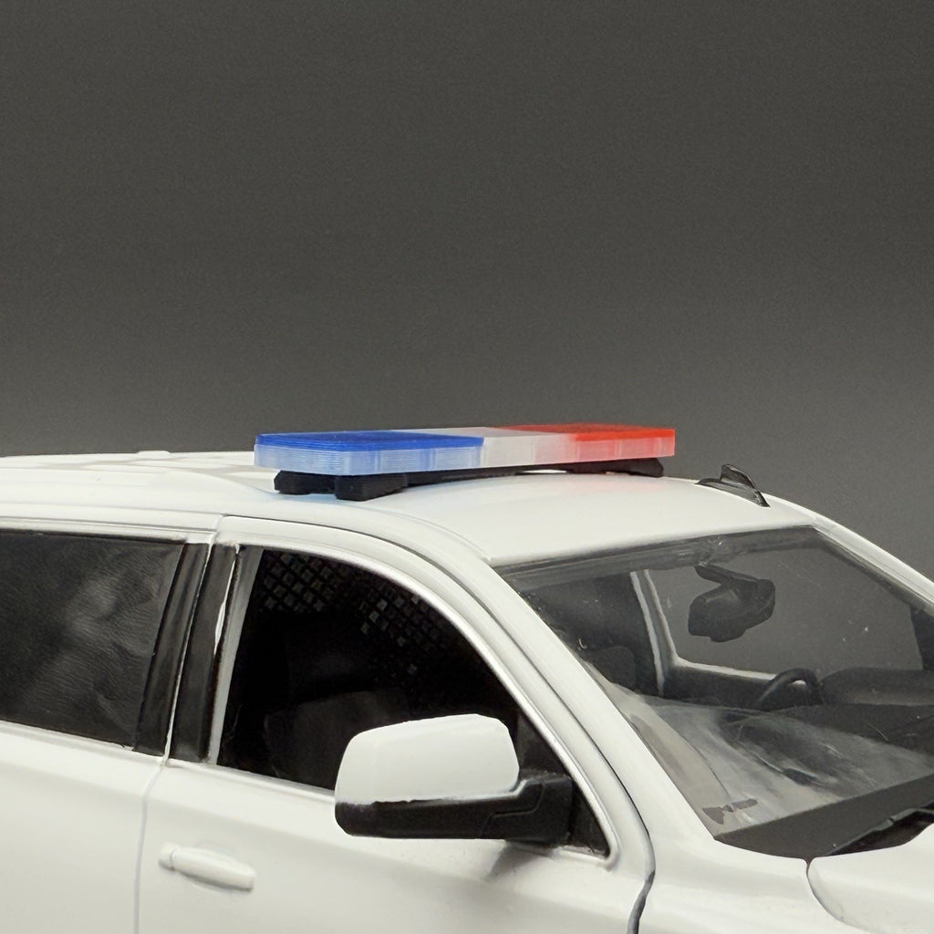 1/24 25 27 LED Compatible Tahoe Width XL Legend Lightbar Blue Clear Red Police7