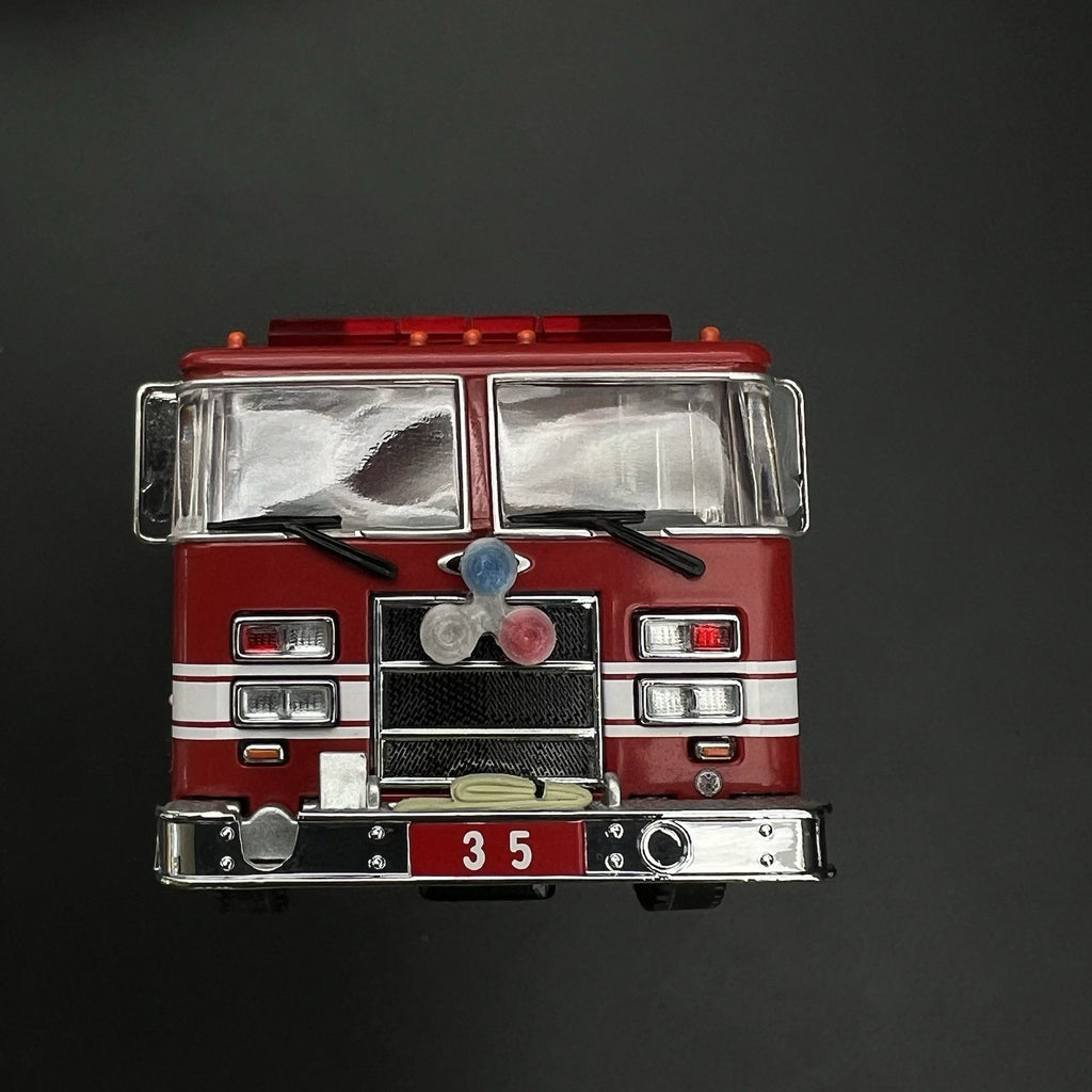 2 Pack 1/64 Roto Ray Blue Clear Red Code 3 Fire Truck Engine Ladder1