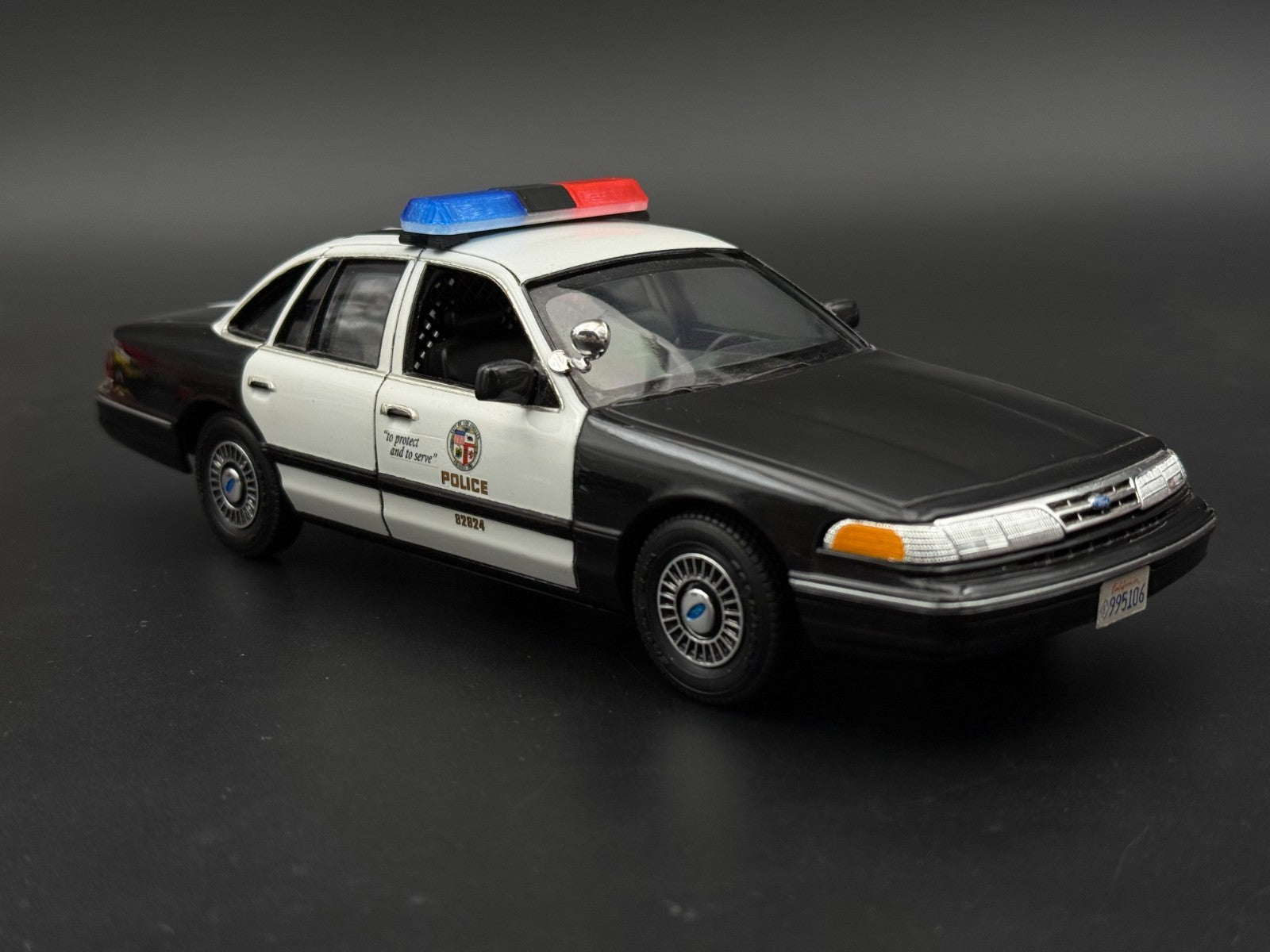 1/24 25 Scale Model Blue Red Black Code 3 Excalibur Lightbar Police 2415BRBLACK7