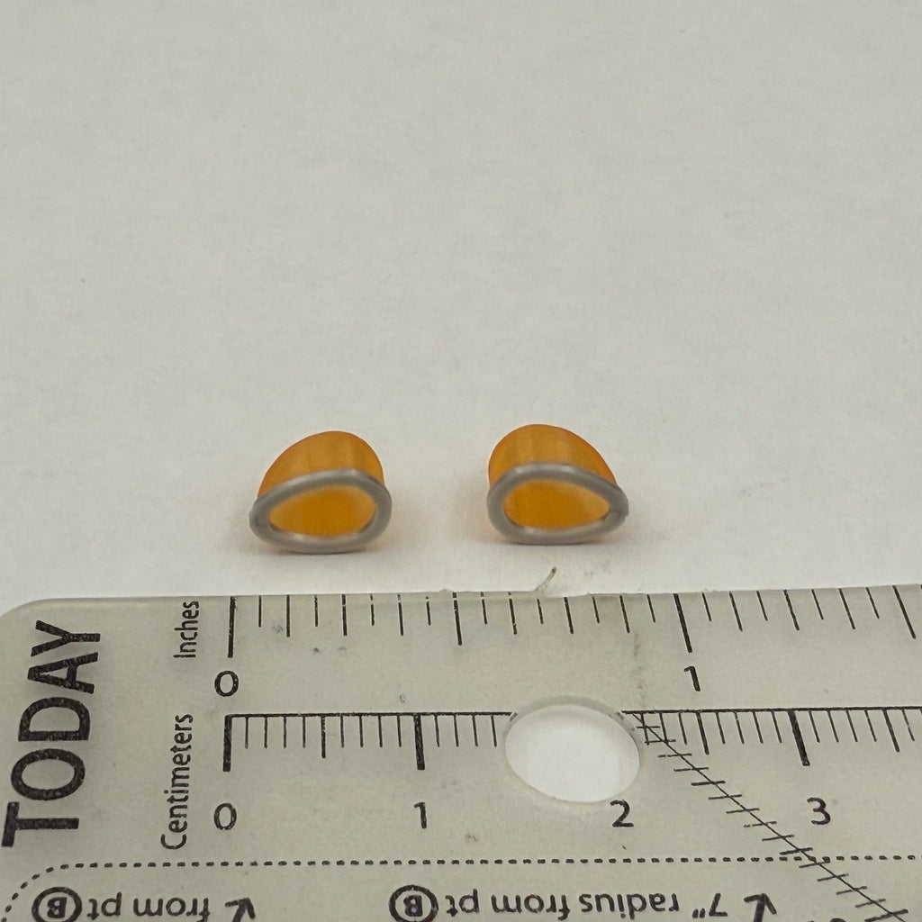2 Pack 1/24 25 LED Ready Amber Yellow Fire Ball Teardrop Beacon Security Work1