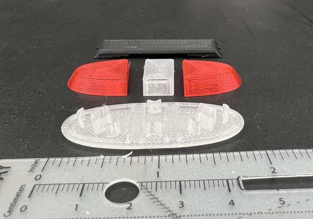 1/24 25 Clear Red Federal Signal Vista Lightbar Fire State Police Sheriff EMS2