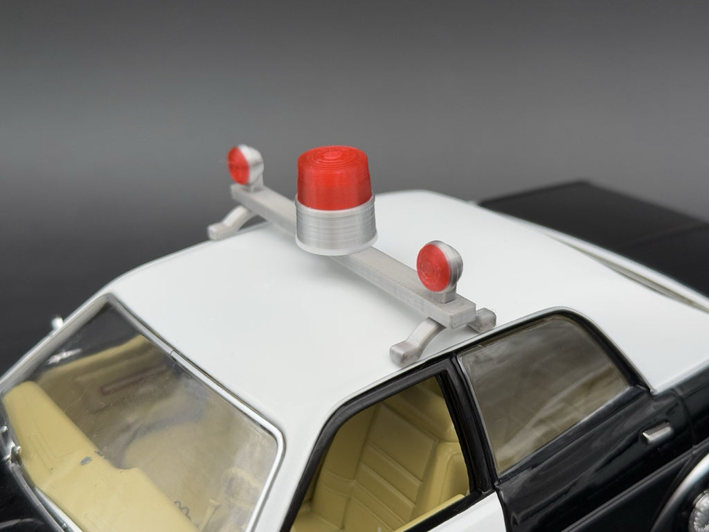 1/18 LED Ready Federal Visibar CJ 184 284 Red Beacon Red Lollipop Police Light11