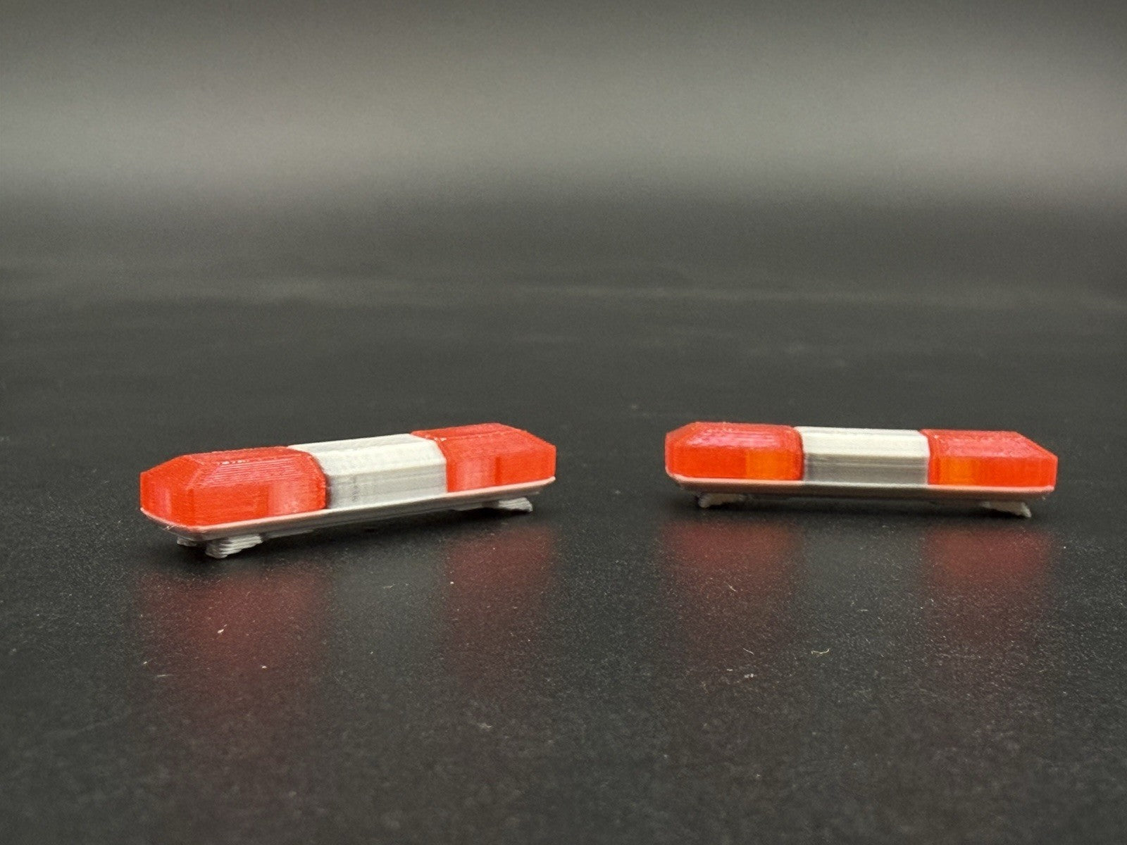 2-Pack 1/43 Scale Model Red Amber Flasher Smith Wesson 8880 Lightbar 4343R12