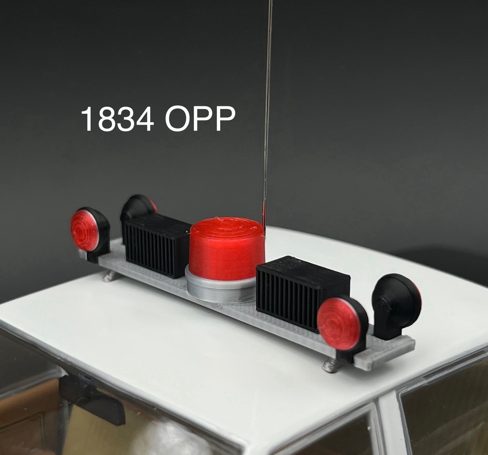 1/18 Dominion Lightbar Red Clear Ontario Provincial Police OPP Style Canada0