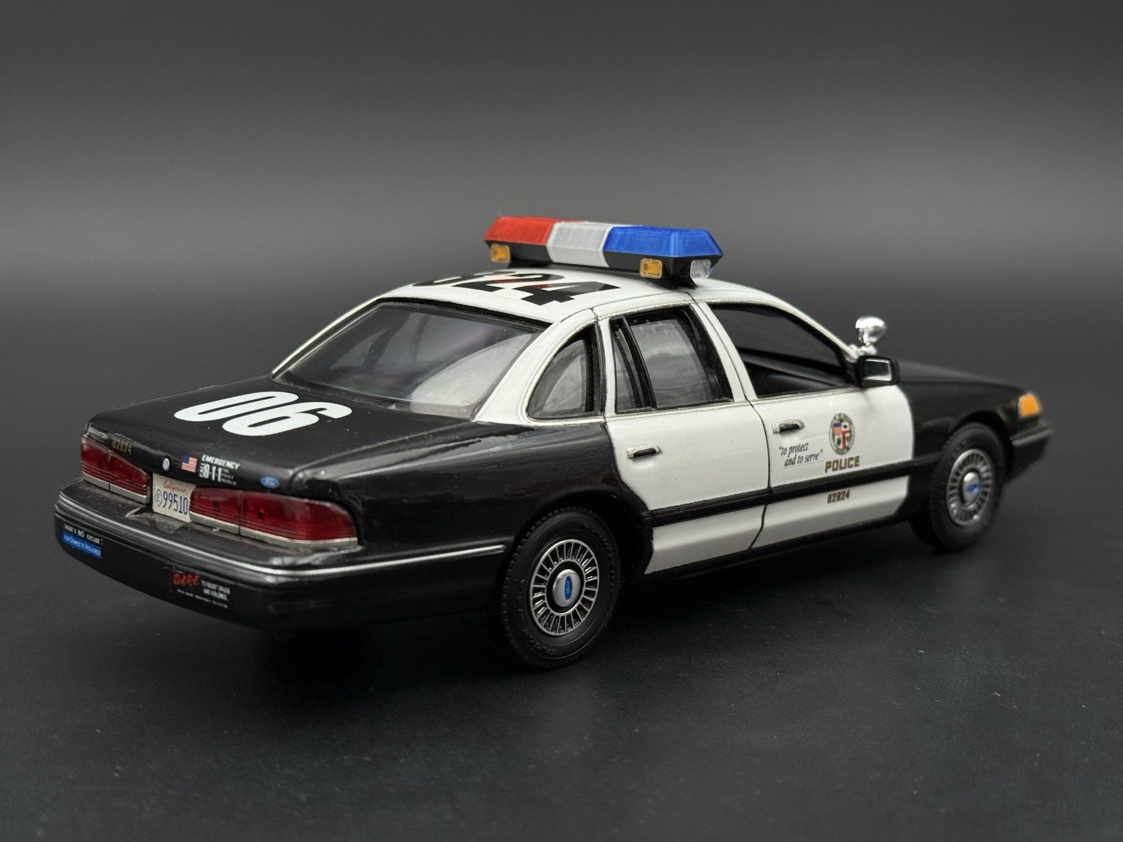 1/18 Scale Blue Red Chrome Streethawk Lightbar Police 1859 BR11