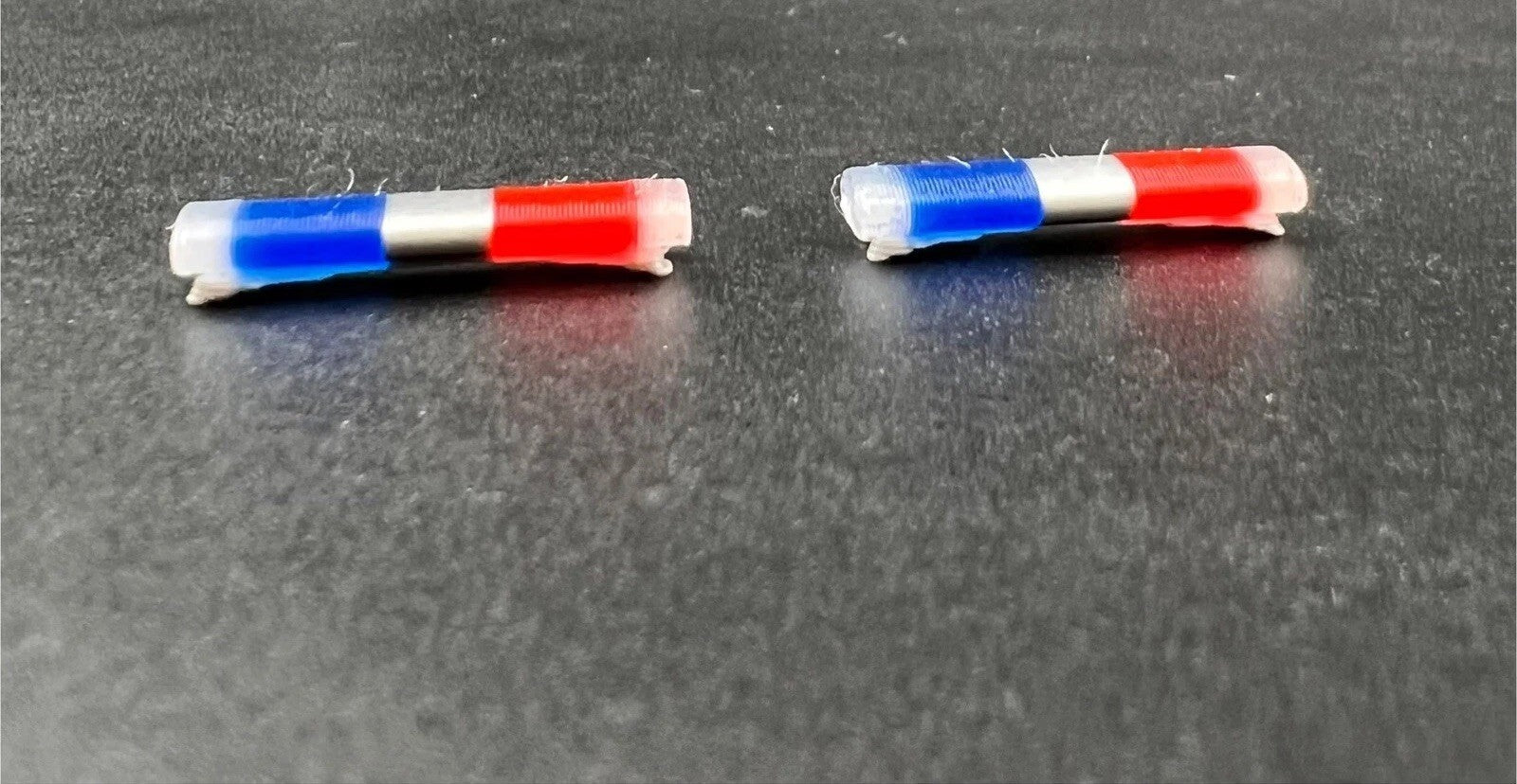 4 Pack 1/87 Blue Clear Red Chrome Federal Signal Aerodynic Lightbar Police0