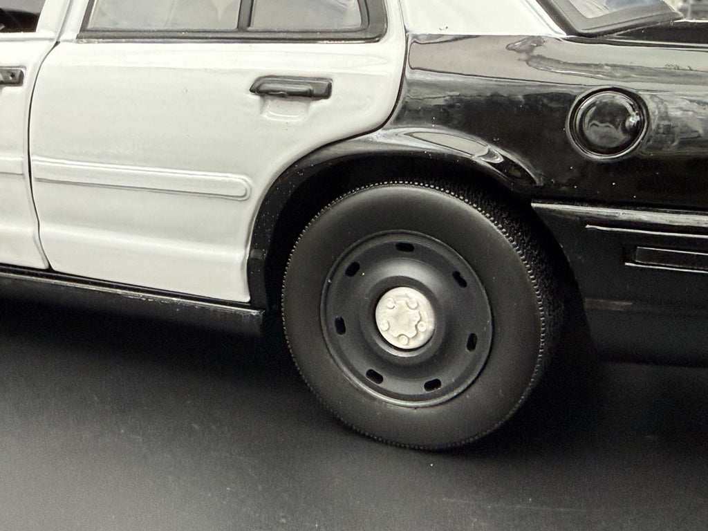 4 Pack 1/18 Scale Model 2003 Steel Wheel For Motormax Crown Victoria Police 18663