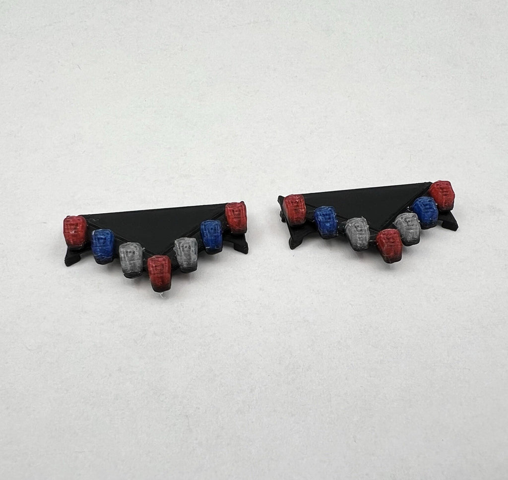 2 Pack 1/43 Blue Red Vector Vision Lightbar CHP California Highway Patrol Police17