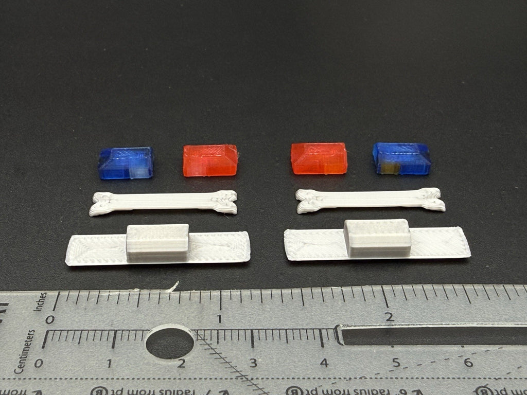 2-Pack 1/43 Scale Model Blue Red Amber Flasher Smith Wesson 8880 Lightbar 4343BR11