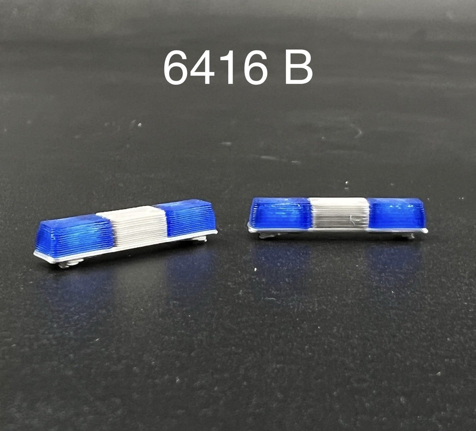 2 Pack 1/64 Blue Federal Signal Twinsonic Lightbar Greenlight Police Sheriff0