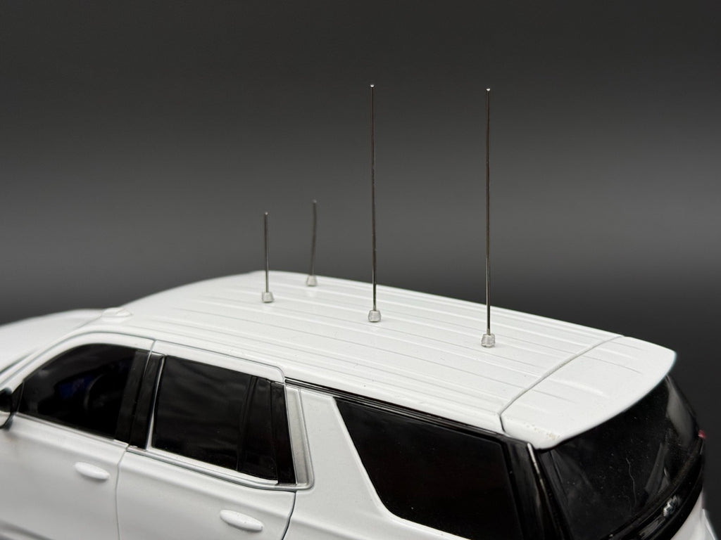 4-Pack 1/18 1/24 Scale Model Metal Antenna For Model Police Cars 1801S4