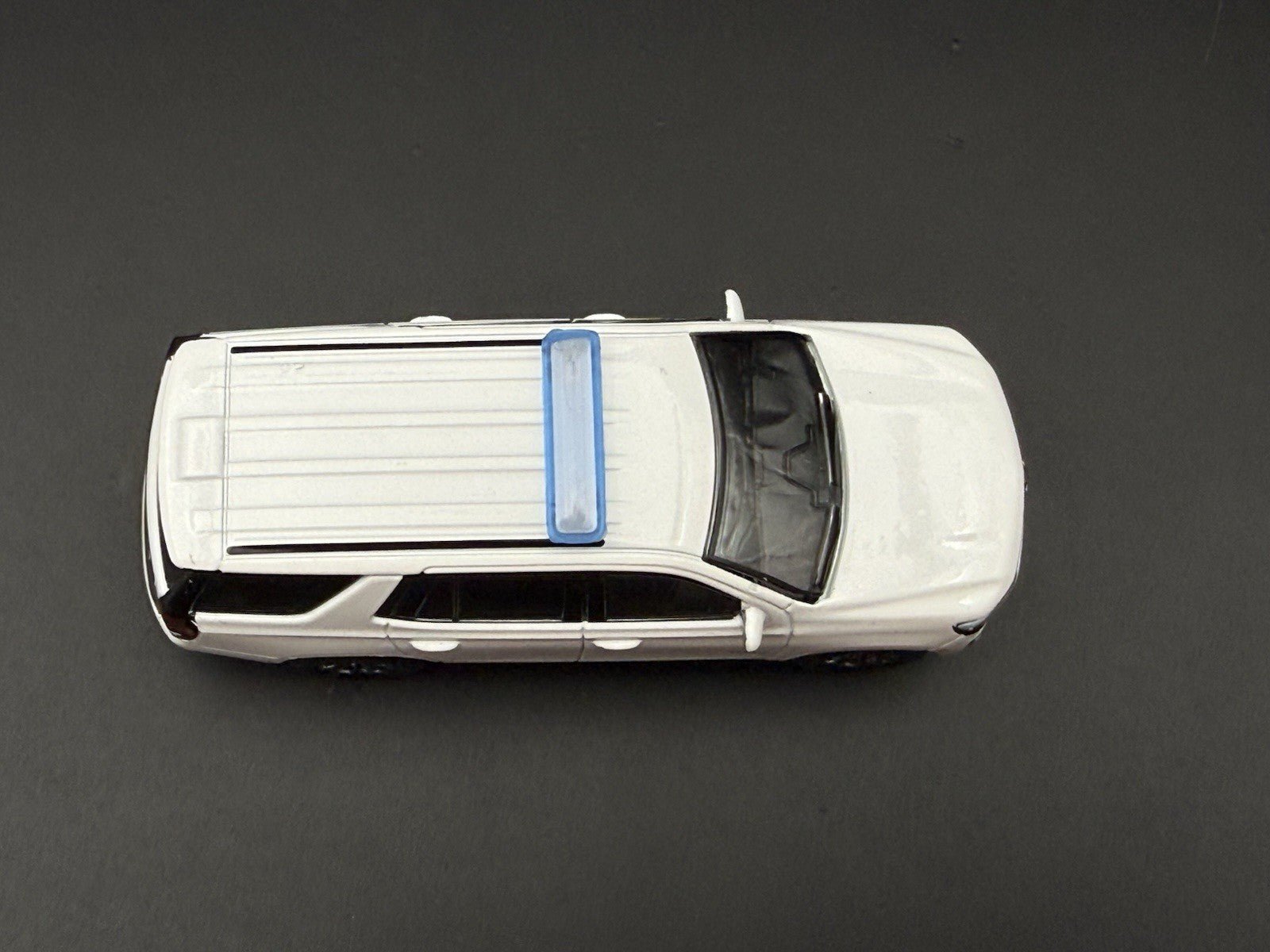 2-Pack 1/64 Scale Model Silver Top Blue LED Style Whelen Lightbar 6402BS2